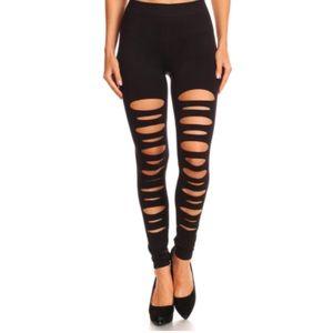 Slashed legging